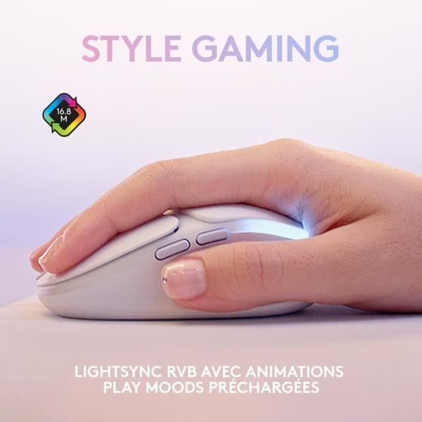 Souris Gamer - Trådlös - Logitech G - G705 - Vit