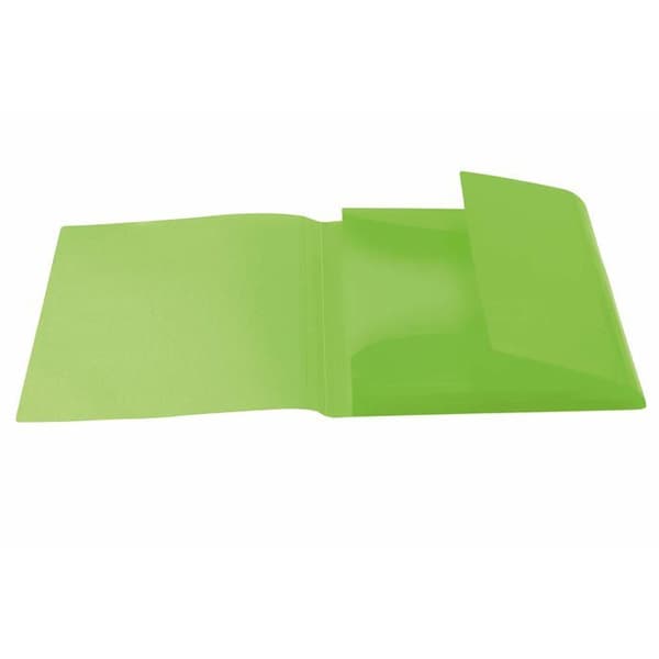 Elastisk mapp - HERMA - A4 - Transparent - Grön - Robust plast