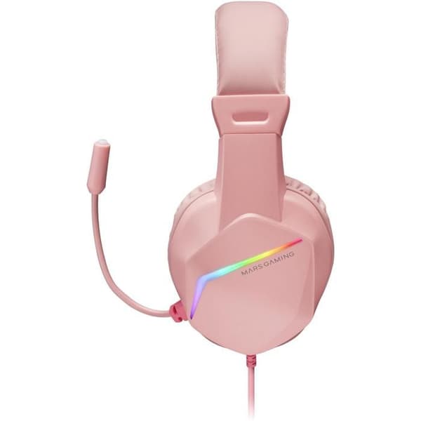 Spelheadset - MARS GAMING - MH122 RGB - Rosa - Trådad - Stereo - 1,8m