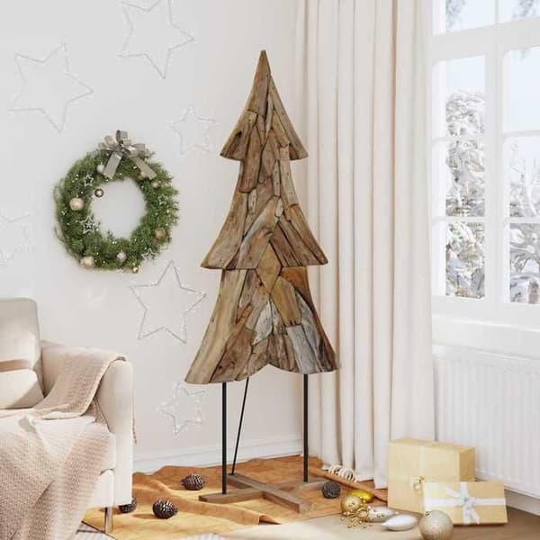 Julgran - VIDAXL - 180 cm - Solid teakträ - Brun - Inomhus/utomhus skyddad