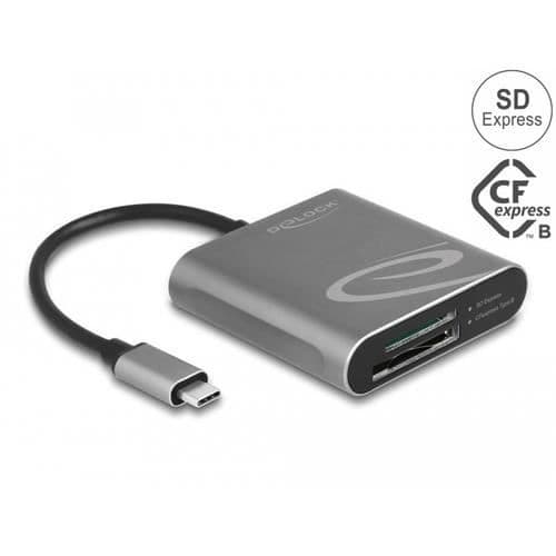 DELOCK 91000 MINNESKORTSLÄSARE USB 3.2 GEN 2 (3.1 GEN 2) TYP-C