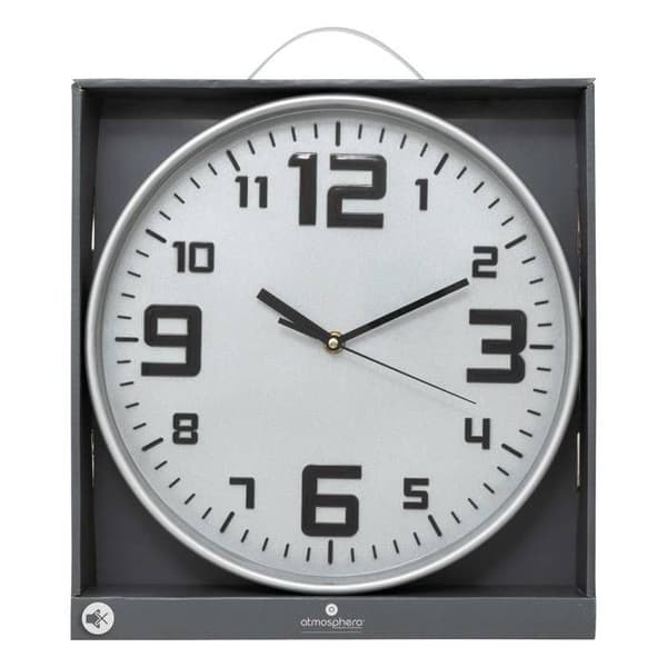 Klocka silver "Elian" D30cm - Atmosphera Inredningsdesigner