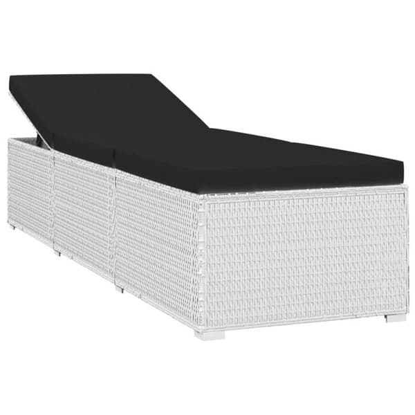 vidaXL Lounge Chair och Tea Bord Poly Rattan White
