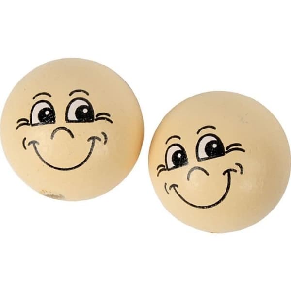 Träduksedockhuvuden - 2,2 cm - 10-pack - Huds färg
