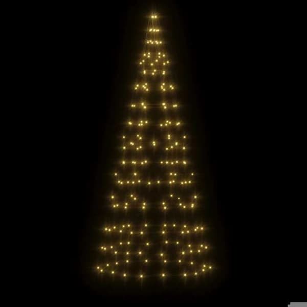 vidaXL Julgran med LED 200 LED vit 180 cm 358108