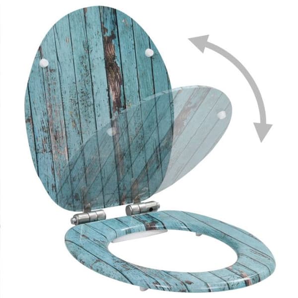 vidaXL Toalettsits MDF Soft-Close Lock Old Wood