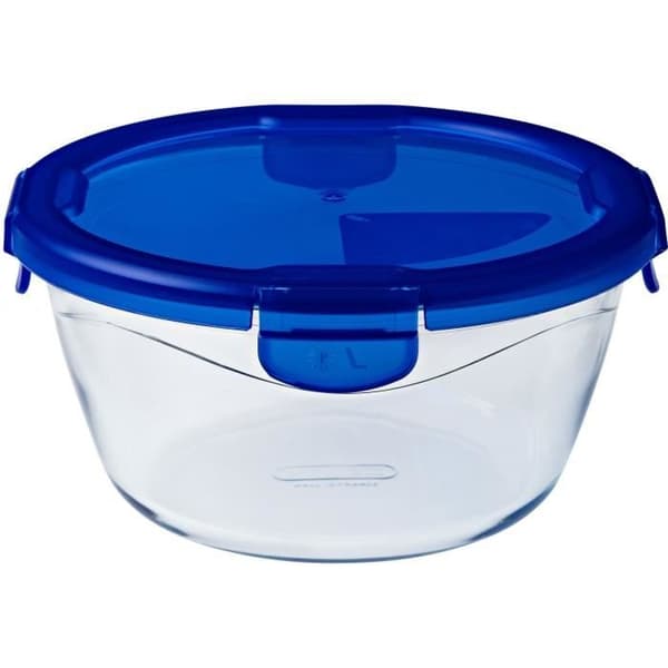 PYREX COOK & GO Rund förvaringsfat 0,7l 15cm + Blått lock