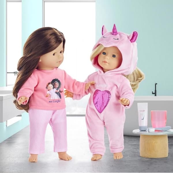 Pyjamas Enhörning Rosa kläder för docka Min 36cm