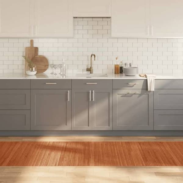 vidaXL Rektangulär matta brun 80x500 cm bambu, vardagsrumsmatta, rektangulär matta, modern matta, sovrumsmatta till 376794