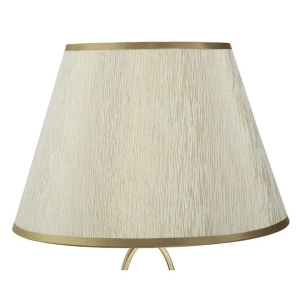 Bordslampa i Metall "Flush" 58cm Kräm & Guld