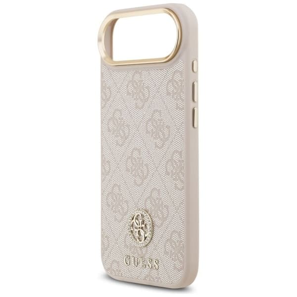 Coque Guess Hardcase 4G Strass Logo MagSafe för iPhone Air - Rosa