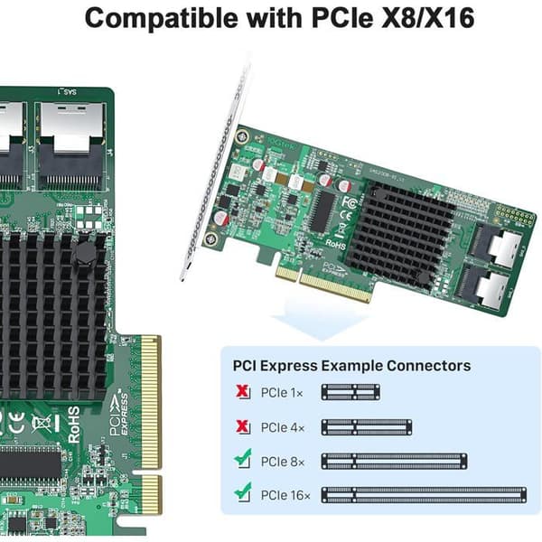 RAID-kontroller SAS/SATA 10Gtek PCI Express SAS2008 6Gb/s