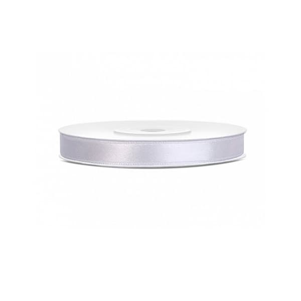 Satinband vit 0,6 cm x 25 m - Vit