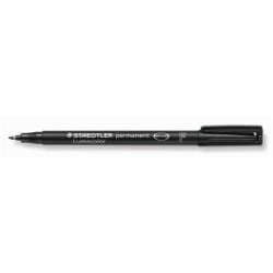 Staedtler Lumocolor - Svart overheadpenna, fin spets, permanent bläck, 10-pack