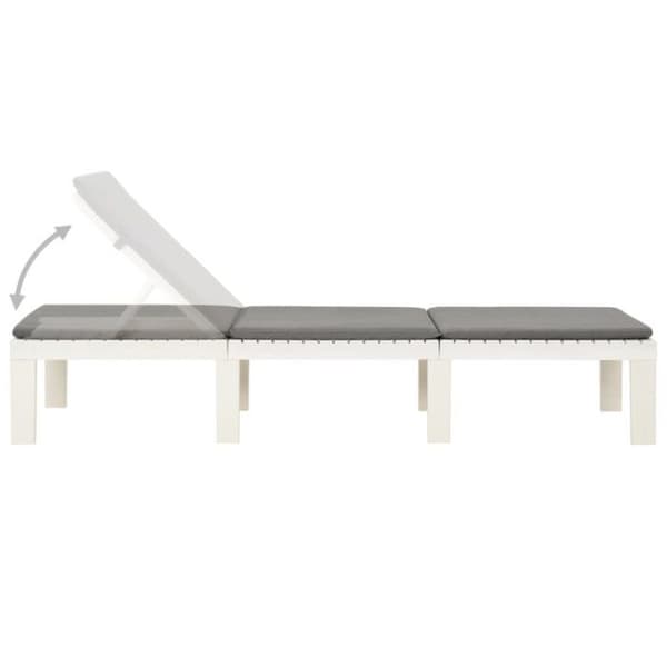 vidaXL Loungestol med Dyna Plast Vit