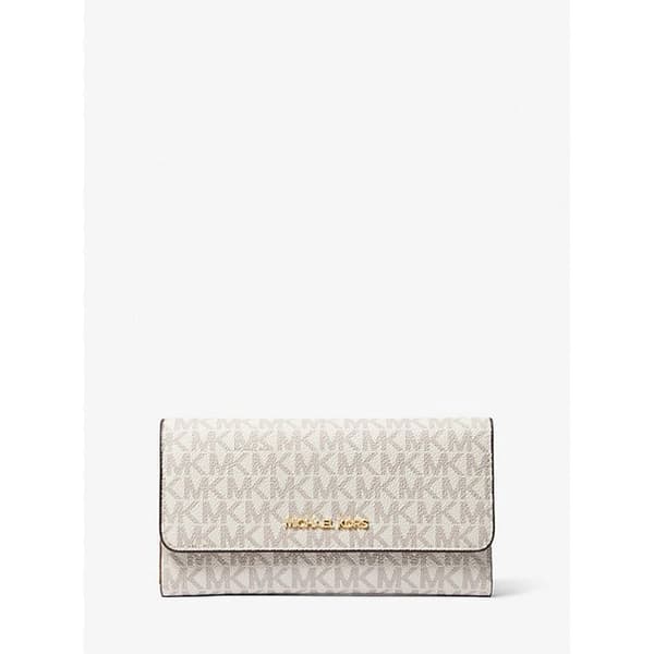 Handväska - Set med vikbara resväskor från Michael Kors för kvinnor, stor modell vanilj