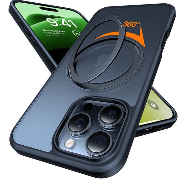 Coque Torras Ostand Pro MagSafe-serien för iPhone 16 Pro Max - Svart