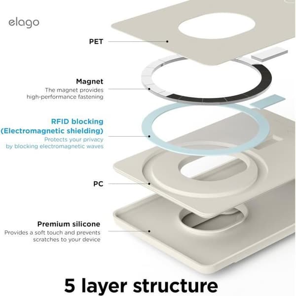 Elago Key MagSafe Silikonkortfodral för MagSafe Stone