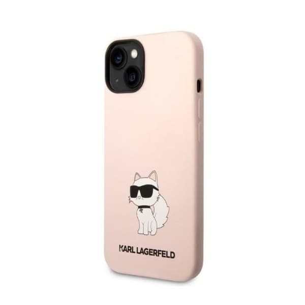 Karl Lagerfeld Silikonfodral Choupette för iPhone 14 Plus – Rosa