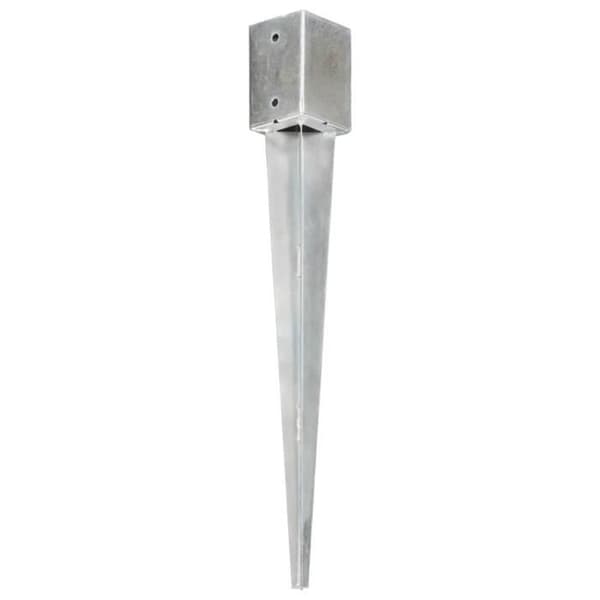 vidaXL Ground Stakes 6 st Silver 9x9x75 cm Galvaniserat stål