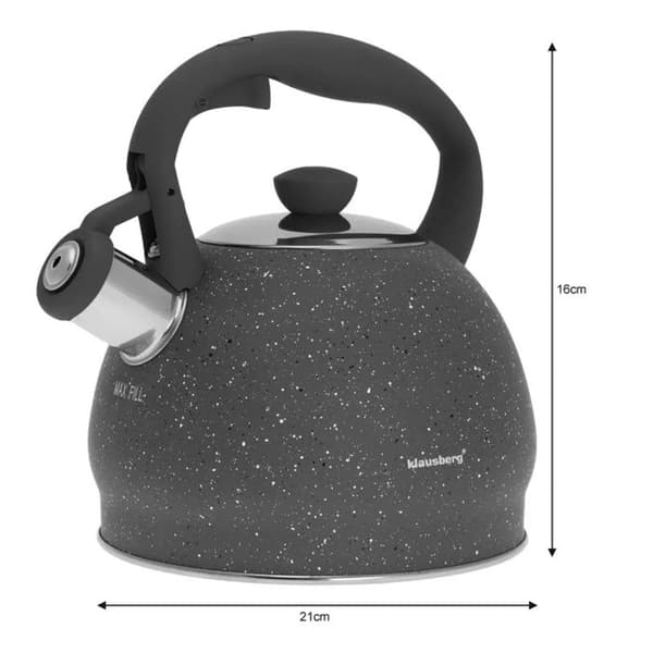 Kittel - KLAUSBERG - KB-7321 - Rostfritt stål - Marmorbeläggning - 2 liter