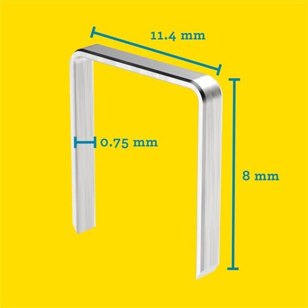 Rapid High Performance Staples nr 53 8 mm galvaniserat stålpaket om 2130
