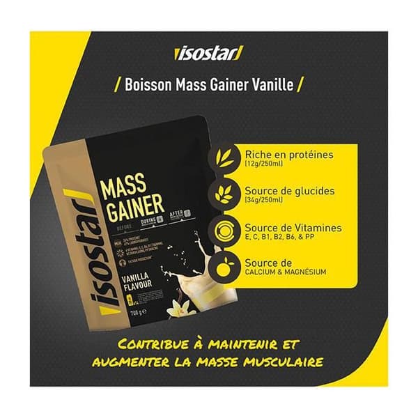 Isostar Mass Gainer Proteinpulver Vaniljsmak 700g