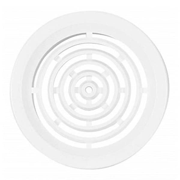 Ventilationsgaller - Haco - Paket med 4 - Rund - 60 mm - Vit