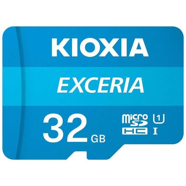 Micro SD - Kioxia - Exceria - 32GB - UHS-I C10 - R100 med adapter