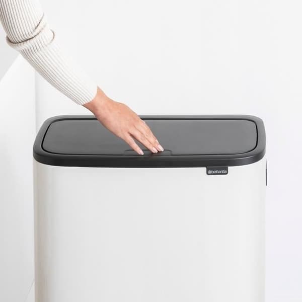Papperskorg - BRABANTIA - Bo Touch Bin Hi - 60 L - Vit - Touch