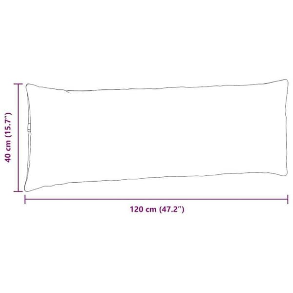 Soffkuddar - vidaXL - Svart - 120x40 cm - Avtagbara överdrag - Polyesterfyllning - Inomhusbruk - Set om 2