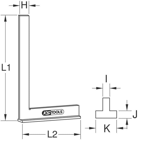 KS Tools snickarvinkel - 100 mm - 300.0270