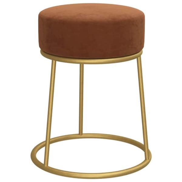 Rund Pall Marron Sammet