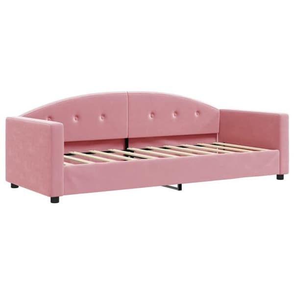 vidaXL Soffa rosa 80x200 cm sammet 354132