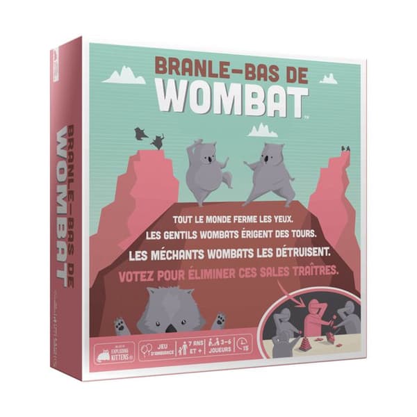 Branle-bas de Wombat - ASMODEE - EKIWOM01FR - Röd - Från 7 år