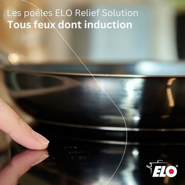 Kastrull i rostfritt stål 18/10 32 cm Elo Relief Solution
