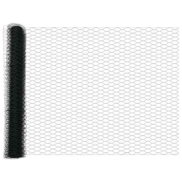 vidaXL Hexagonal stängsel Grön 1 x 10 m PVC 42005347