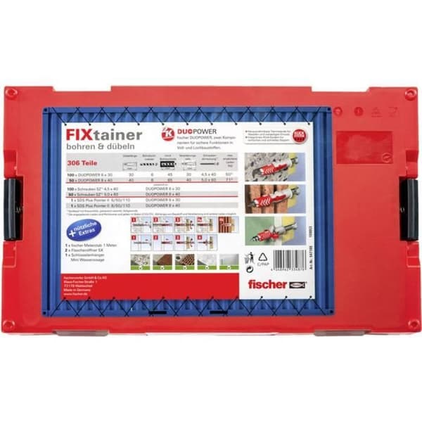 Fischer 547166 FIXtainer Set med plugg 1 st.
