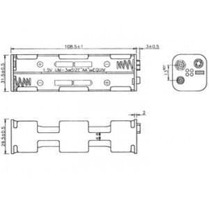 KOPPLING AV 8 AA-BATTERIER (LR6) TRYCKKONTAKTER