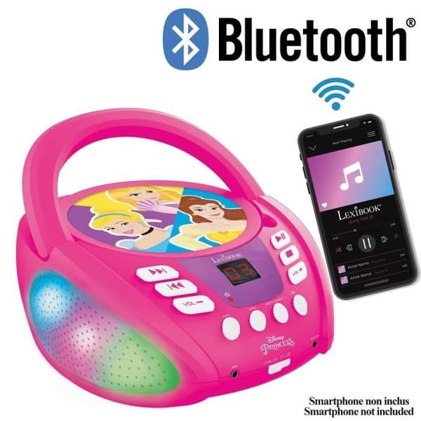 Disney Princess Bluetooth CD-spelare med ljuseffekter