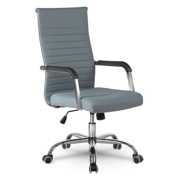 Svängbart kontorsstol - Sofotel - Modern design - Grå - Hög och ergonomisk ryggstöd - Kromade armstöd