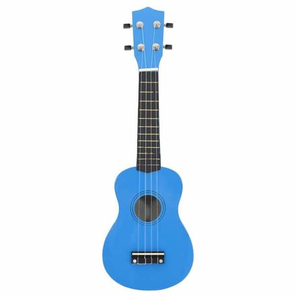 vidaXL Soprano ukulele-set med väska för barn Blå 21"