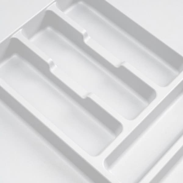 Emuca Bestickbricka Optima Vertex/Concept 500mm (16mm panel), 800, Vit plast, Plast.
