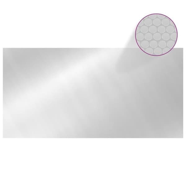 vidaXL Simbassängskydd Silver 975x488 cm PE