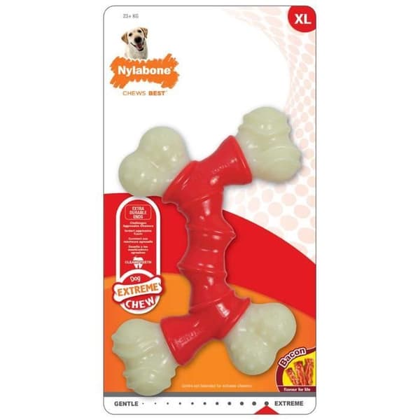 Toy - NC - Double Bone - Tuggben - Baconsmak - Storlek XL