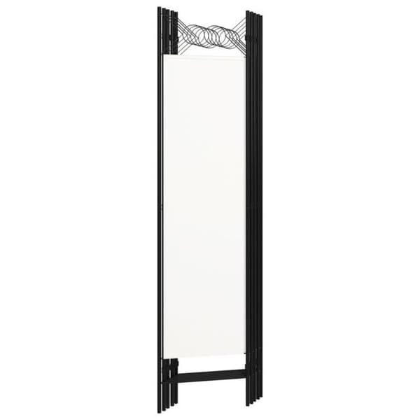 vidaXL Avskiljare 5 paneler Vit kräm 200x180 cm