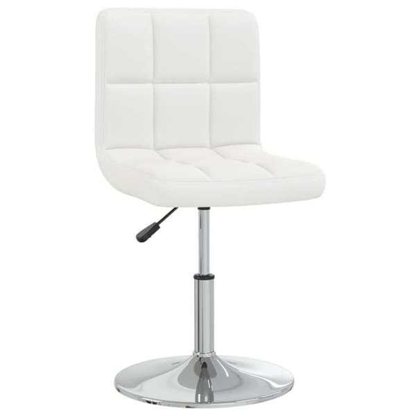 vidaXL Matstolar set om 4 vit konstläder 334189