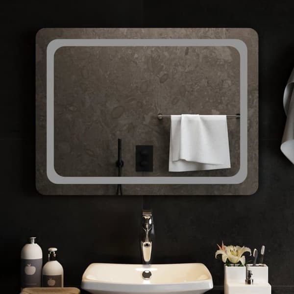 vidaXL LED badrumsspegel 80x60 cm 151787