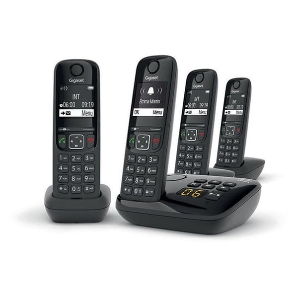 GIGASET Fast telefon AS690 A Quattro Svart