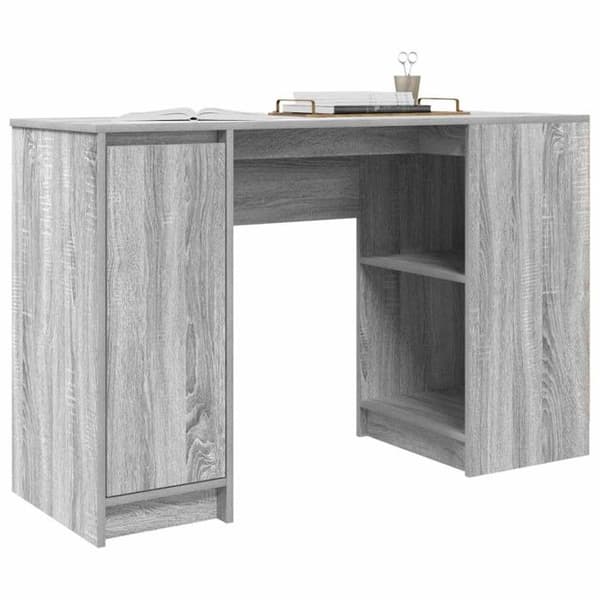Bureau sonoma grå 120x42x76 cm ingenjörsträ